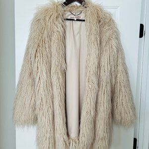 Free People Women's Vintage 70s Shaggy Fur Coat XS
